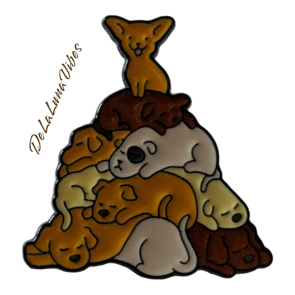 3/$12 "Dog Pile" Enamel Pin 🐾 - Picture 2 of 2